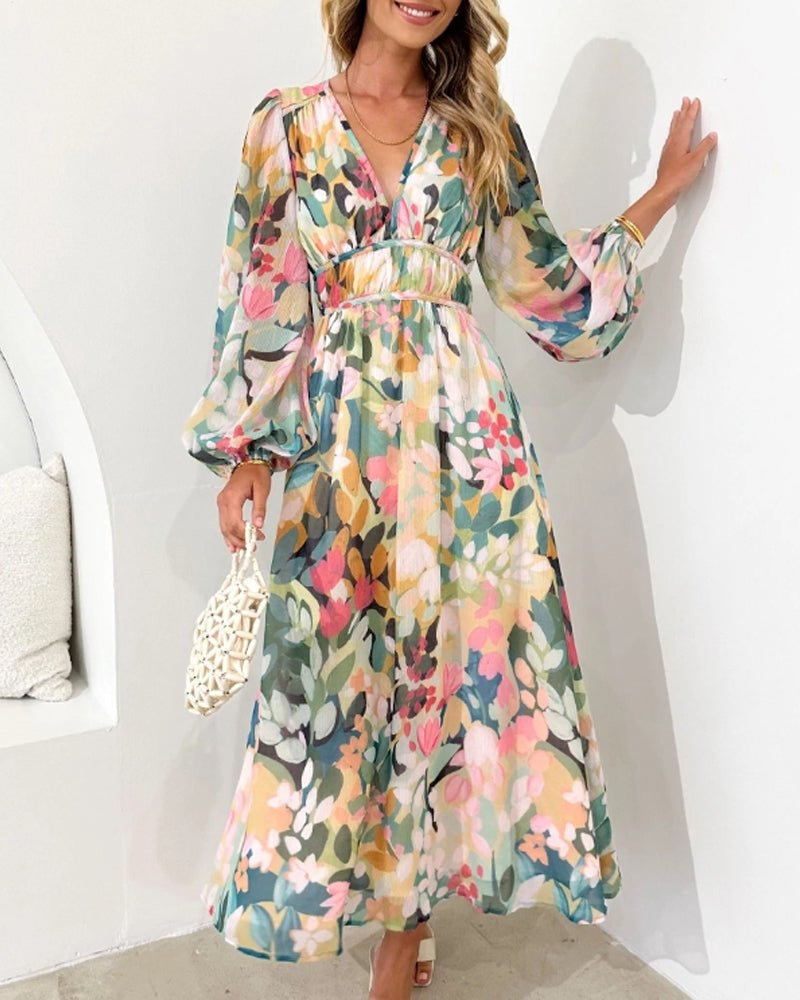 Celine | Vestido Femenino con Motivo Floral - Elena Duval