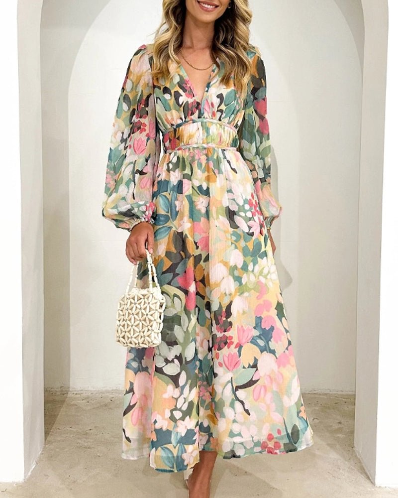 Celine | Vestido Femenino con Motivo Floral - Elena Duval