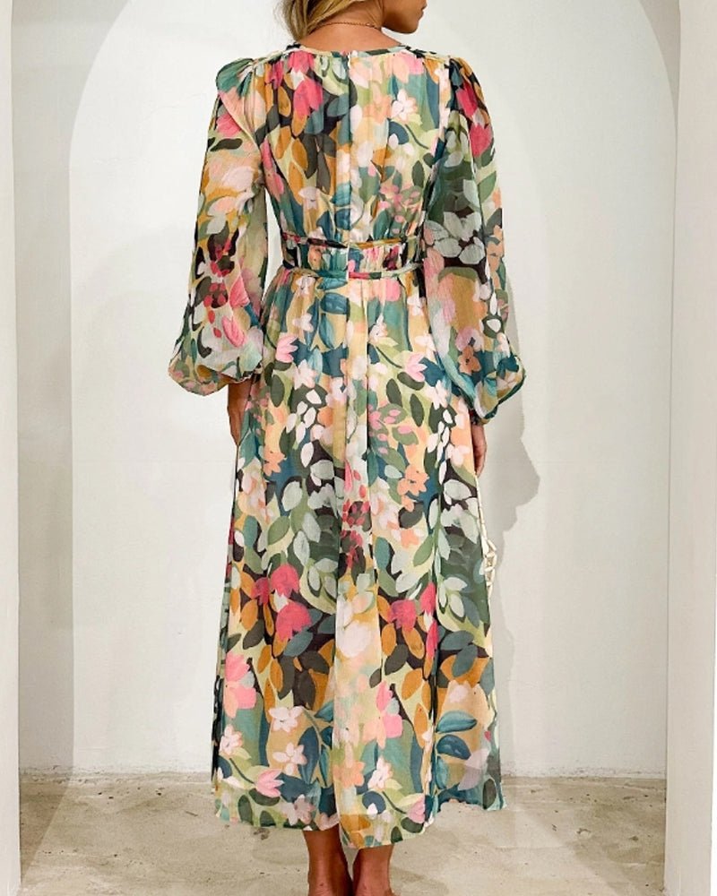Celine | Vestido Femenino con Motivo Floral - Elena Duval