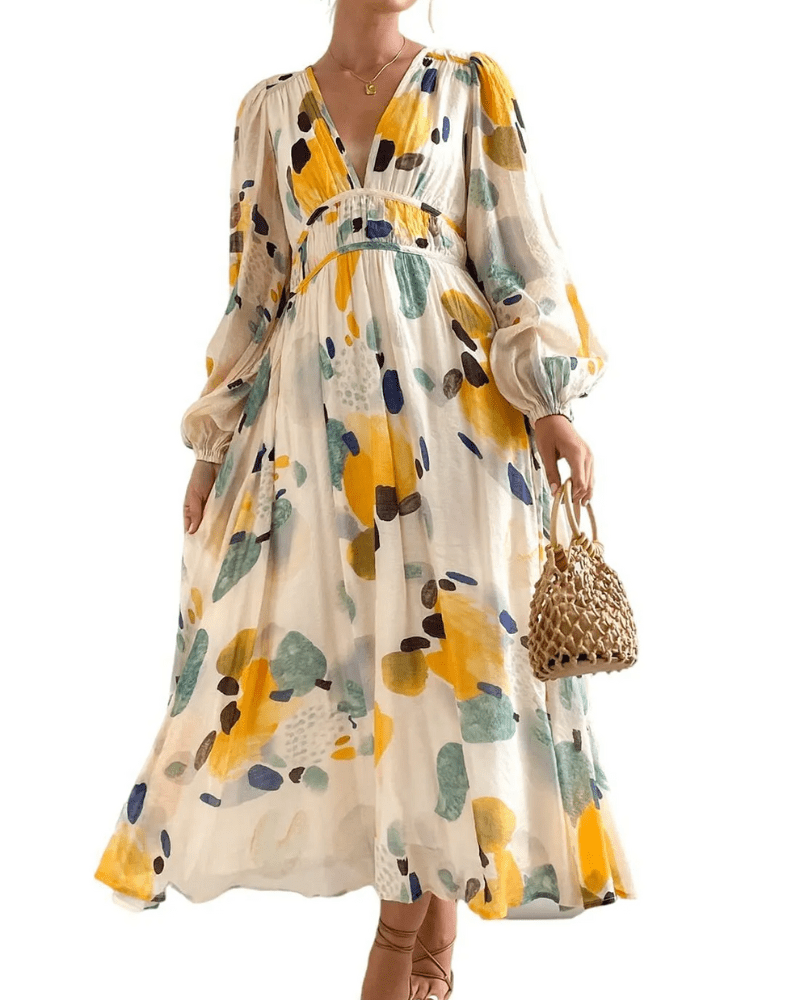 Celine | Vestido Femenino con Motivo Floral - Elena Duval