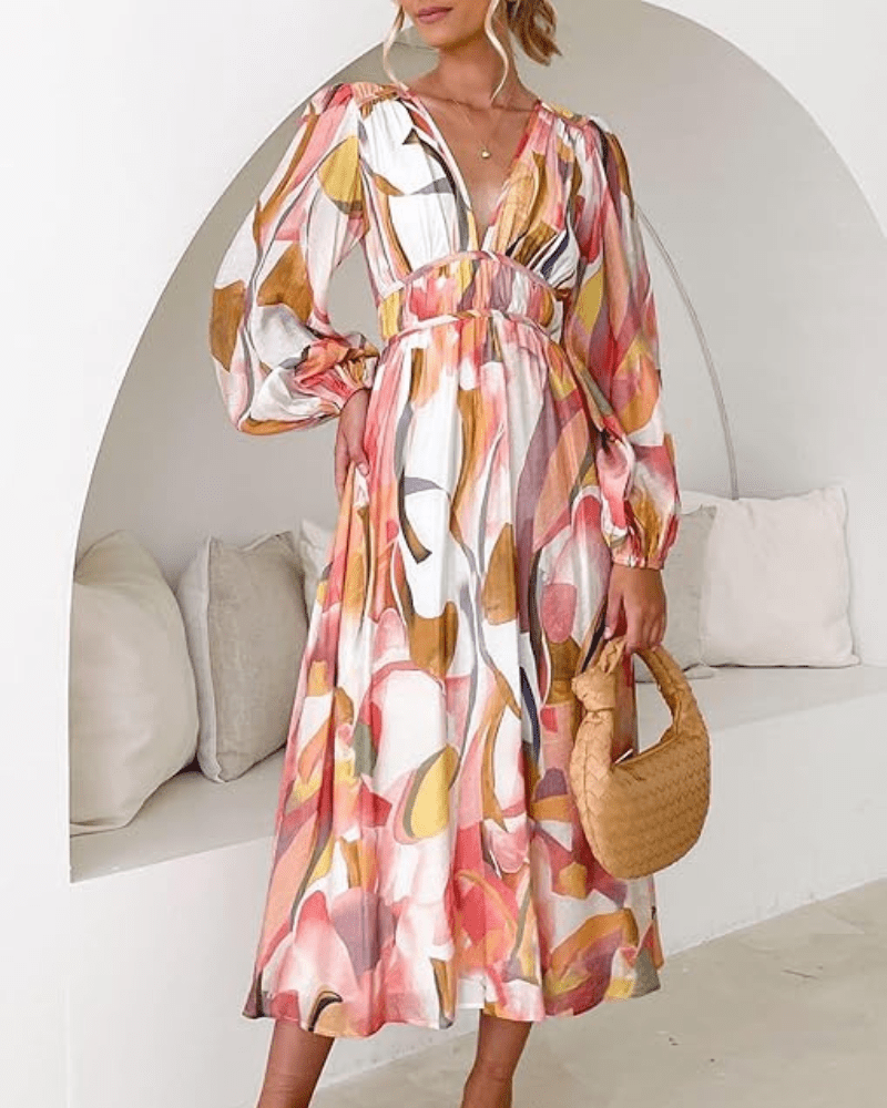 Celine | Vestido Femenino con Motivo Floral - Elena Duval