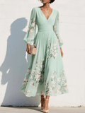 Cisella | Vestido Midi Verde Claro Floral - Elena Duval
