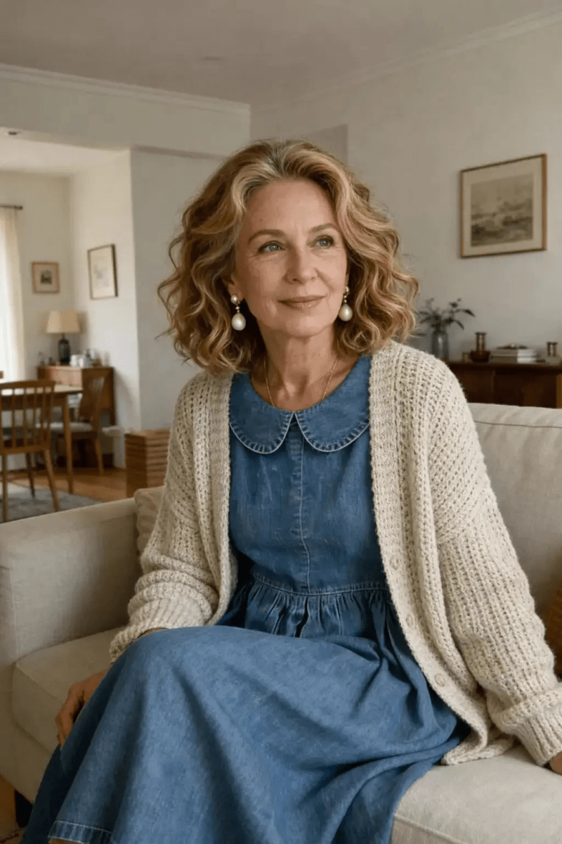 Clara | Vestido Vaquero con Cuello Bebé - Elena Duval