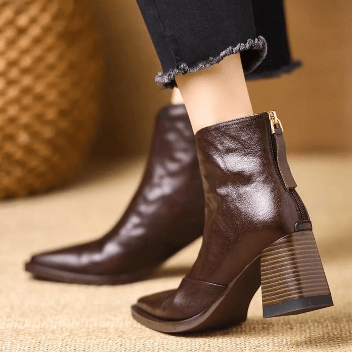 Claudia | Botines de Lujo con Tacón Medio - Elena Duval