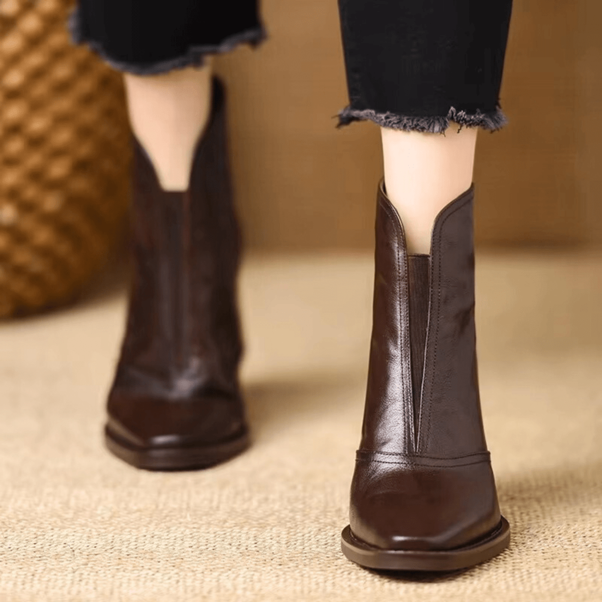 Claudia | Botines de Lujo con Tacón Medio - Elena Duval