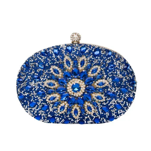 Celeste | Bolso de Fiesta con Circonitas