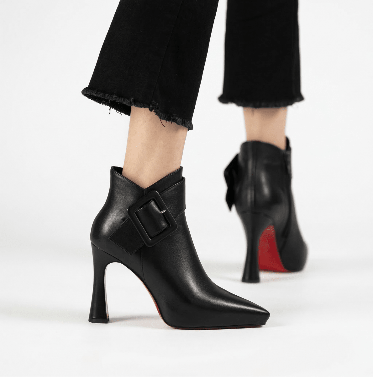 Constanza | Botines de Tacón Alto con Hebilla - Elena Duval