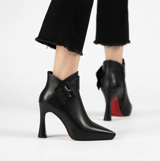 Constanza | Botines de Tacón Alto con Hebilla - Elena Duval