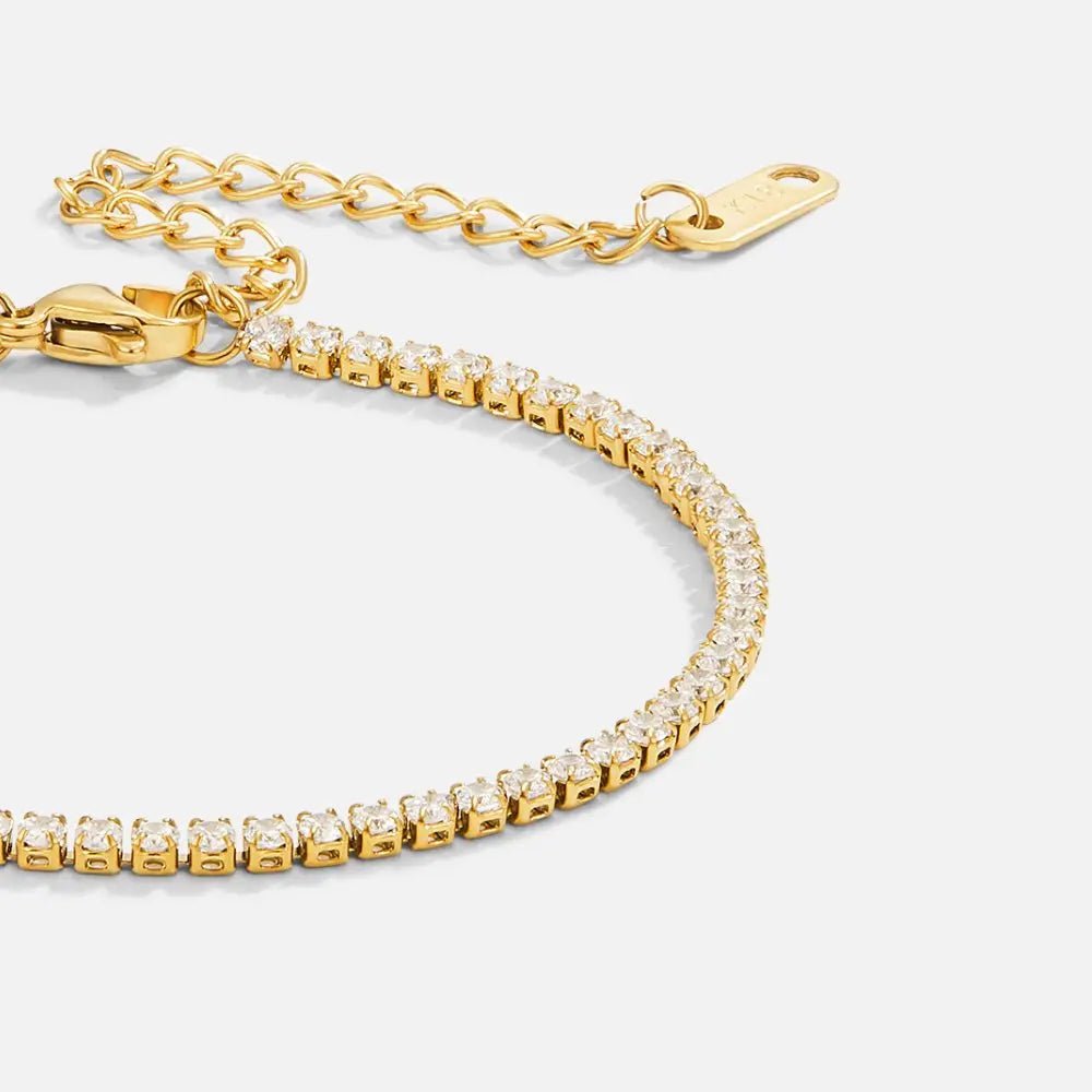 Cordelia | Pulsera de Tenis Dorada - Elena Duval