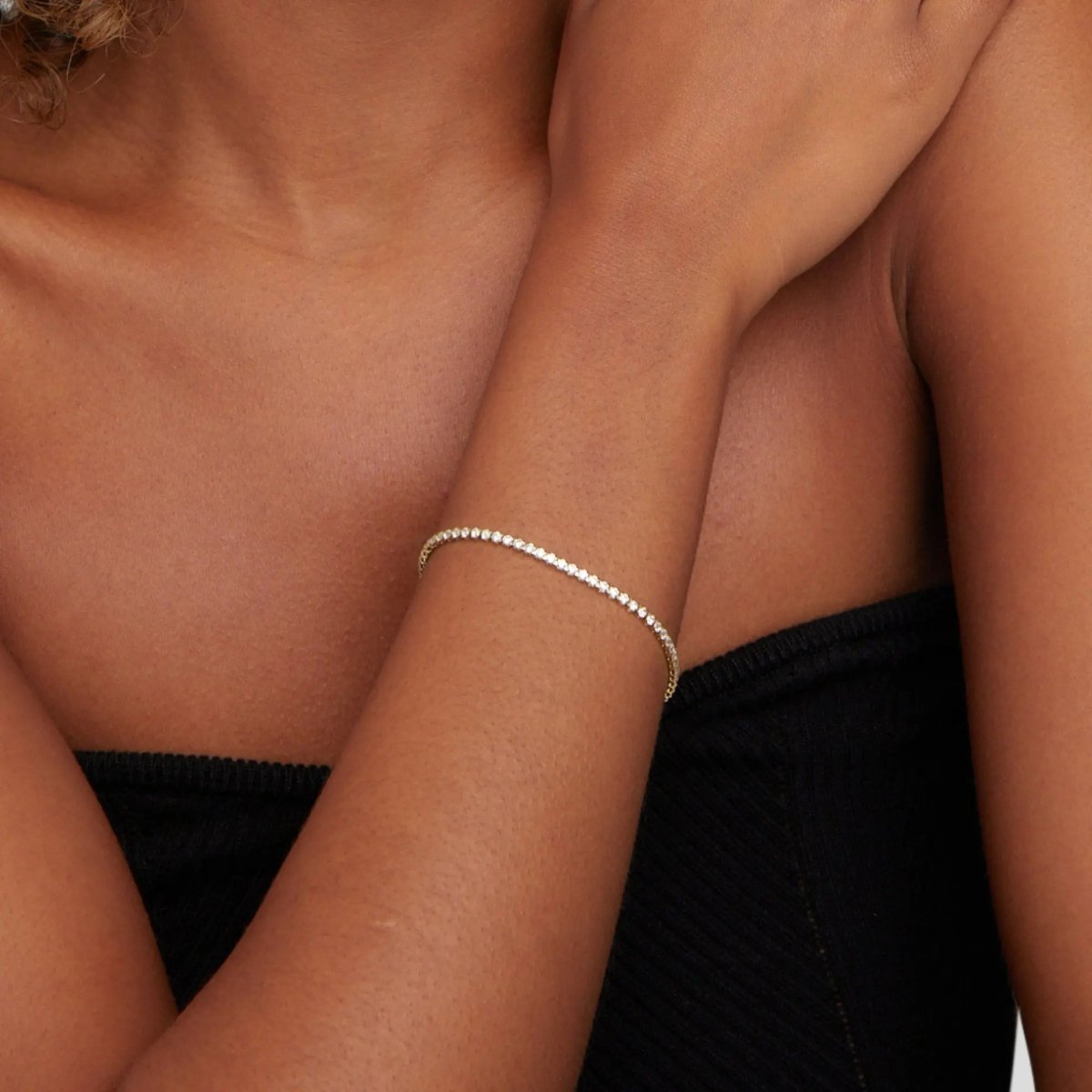 Cordelia | Pulsera de Tenis Dorada - Elena Duval