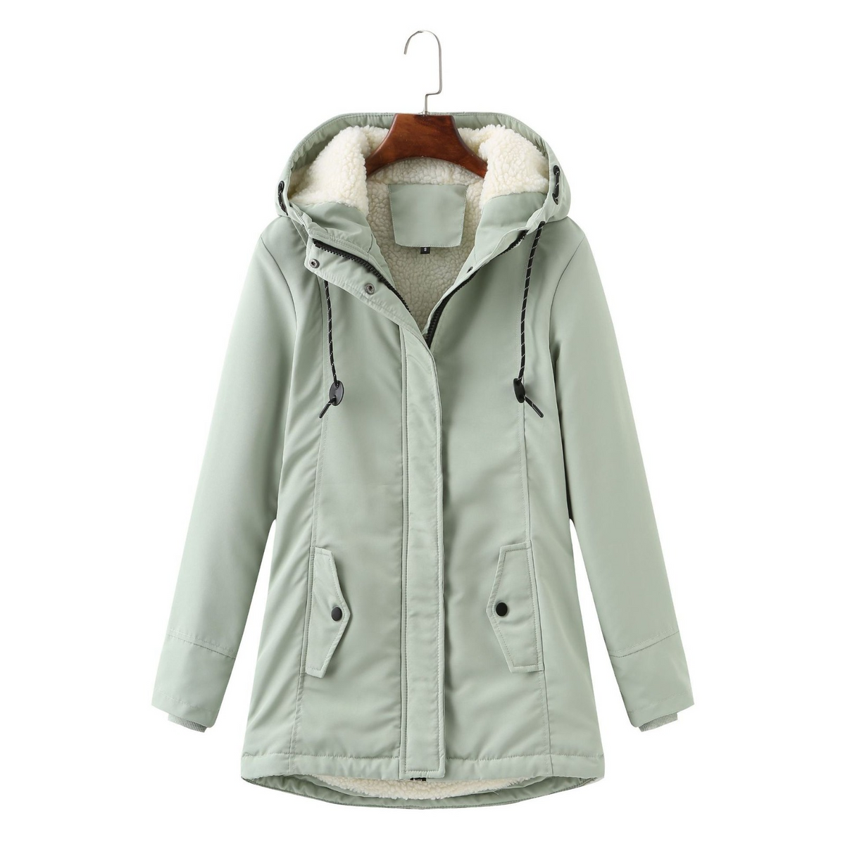 Everest™ | Abrigo Largo con Capucha y Forro Sherpa