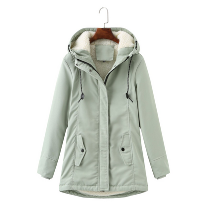Everest™ | Abrigo Largo con Capucha y Forro Sherpa