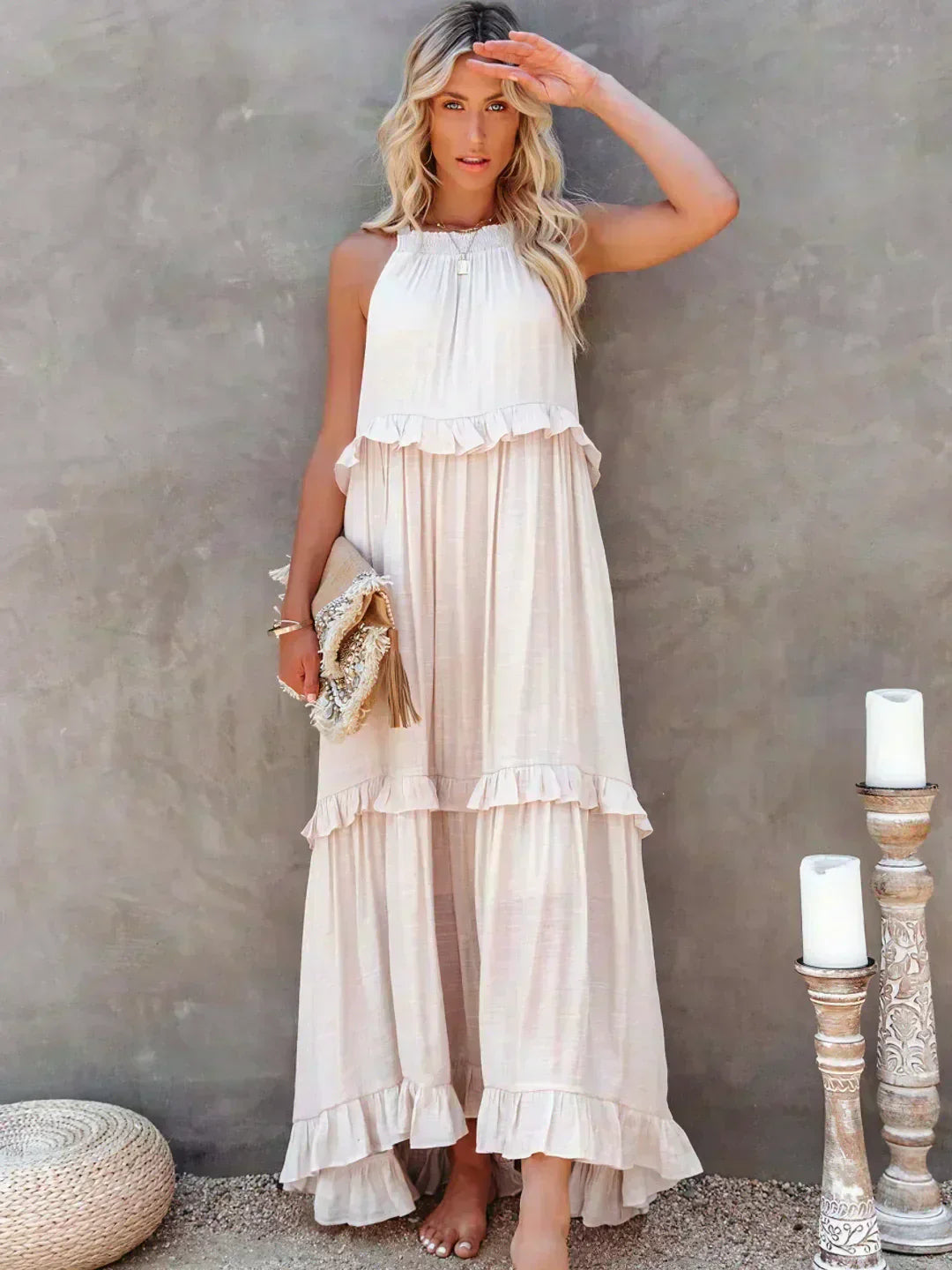 Courtney™ | Elegant Sleeveless Dress with Ruffles