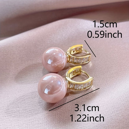 Pendientes de Perlas Rosadas