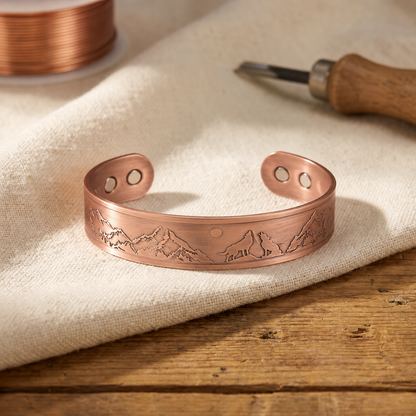 Bracciale in Rame di Lucia & Mila - Lupi Ululanti