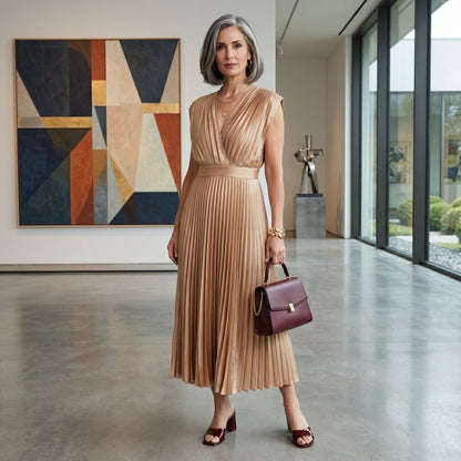 Eduarda - Vestido Midi Elegante - Elena Duval