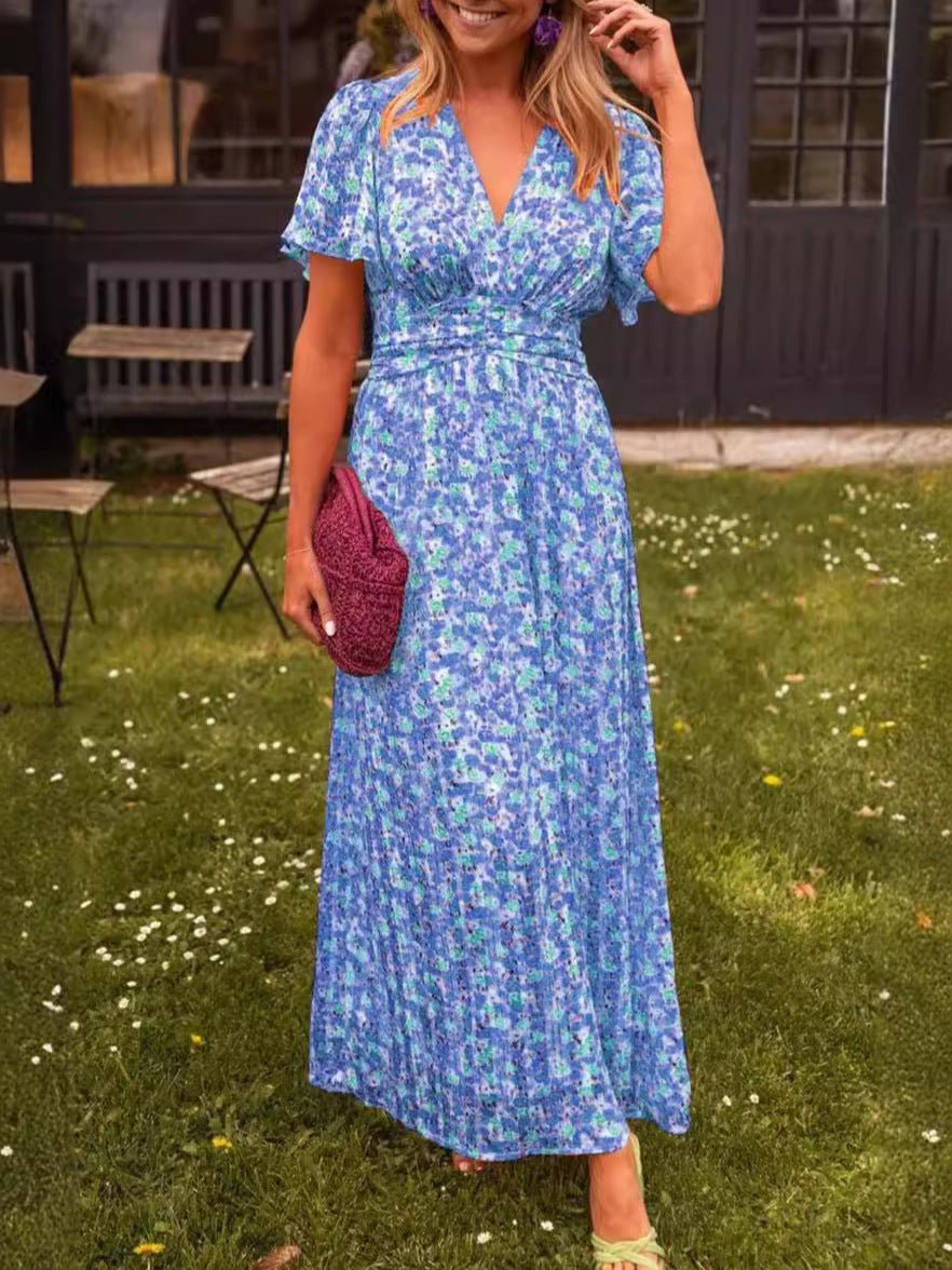 Elis | Vestido largo y vaporoso con estampado floral - Elena Duval