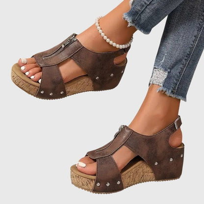 Estela | Sandalias con Cremallera - Elena Duval