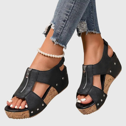 Estela | Sandalias con Cremallera - Elena Duval