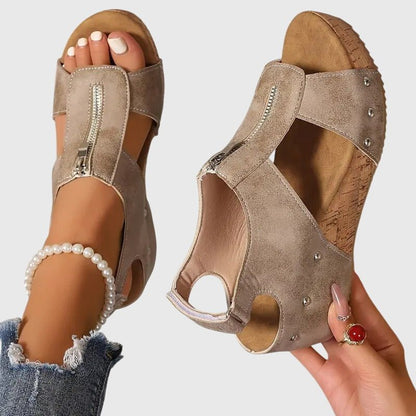 Estela | Sandalias con Cremallera - Elena Duval