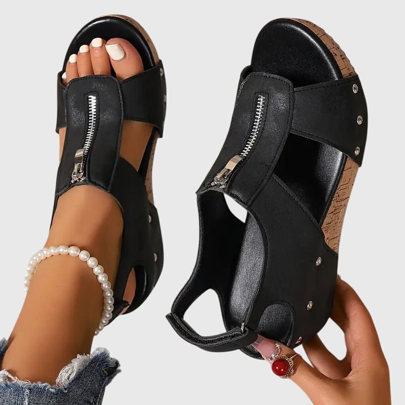 Estela | Sandalias con Cremallera - Elena Duval