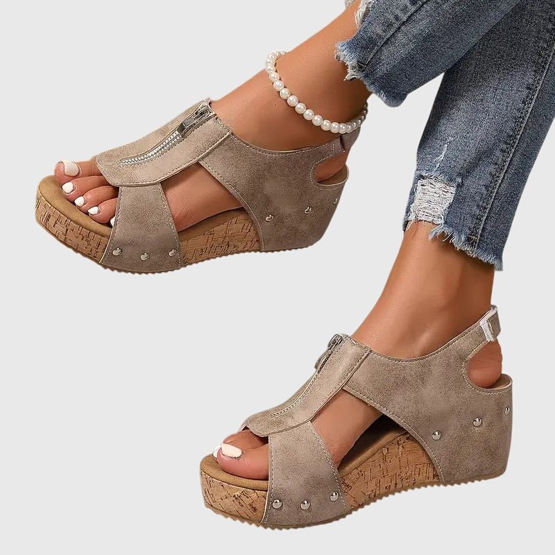 Estela | Sandalias con Cremallera - Elena Duval