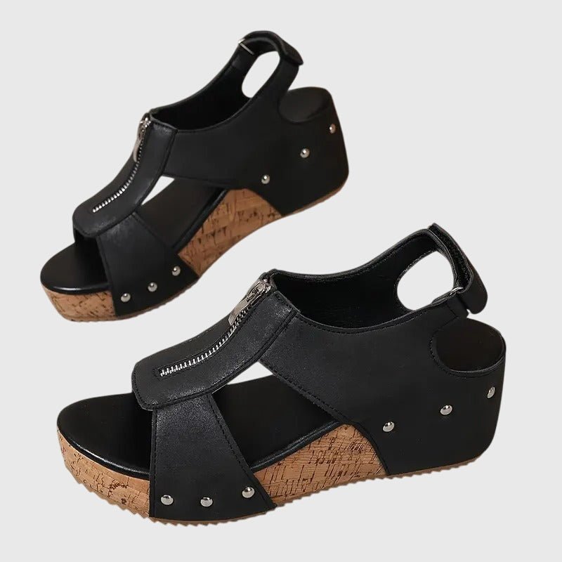 Estela | Sandalias con Cremallera - Elena Duval