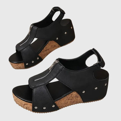 Estela | Sandalias con Cremallera - Elena Duval
