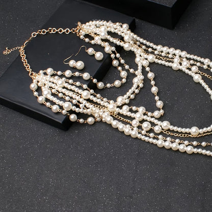 Conjunto Boho de Perlas Multivuelta