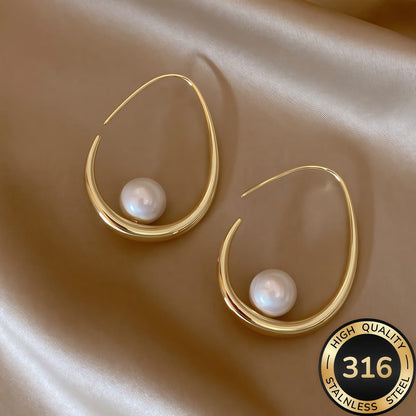 Aros de Perlas en Media Luna