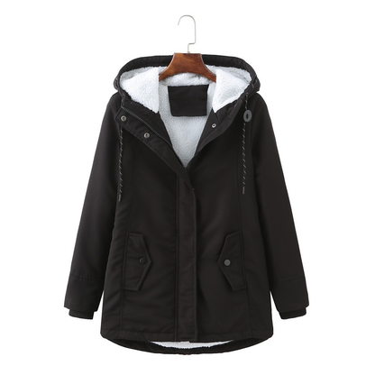 Everest™ | Abrigo Largo con Capucha y Forro Sherpa