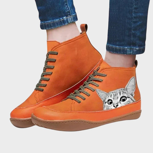 Felina - Botas de Cuero para Amantes de los Gatos - Elena Duval
