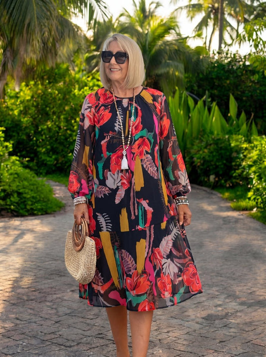 Florida | Elegante vestido de flores - Elena Duval