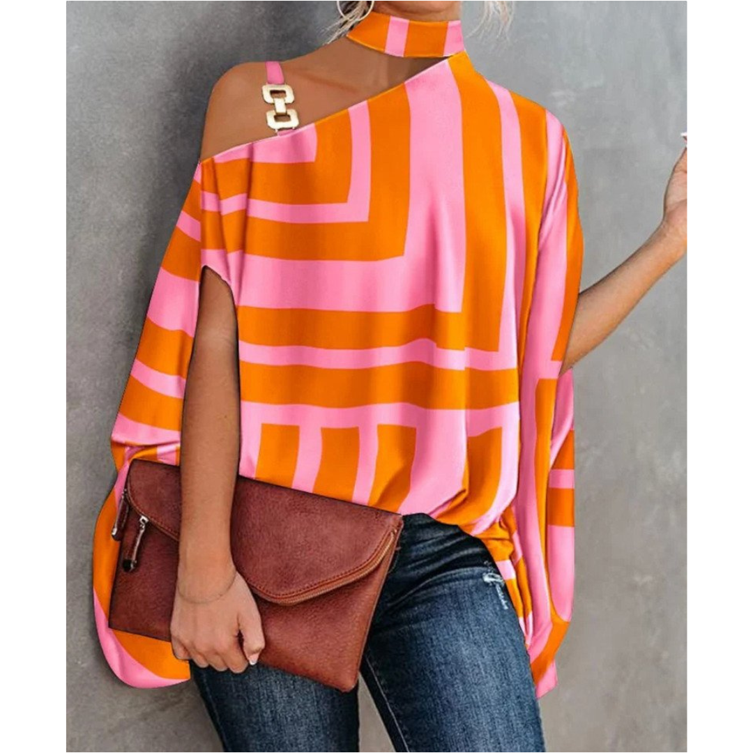 Francesca | Women's Off Shoulder Striped Tunic