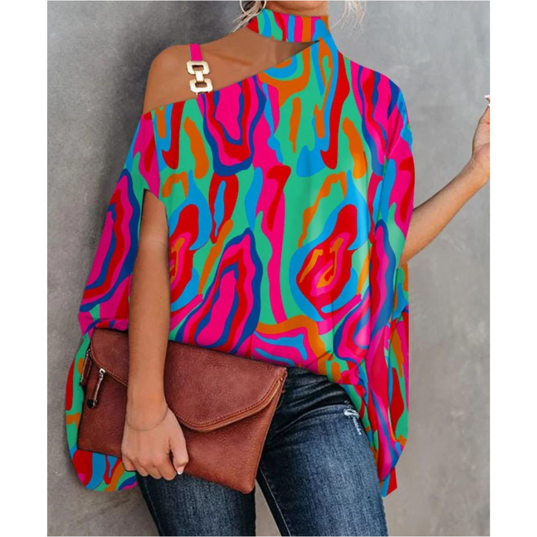 Francesca | Women's Off Shoulder Striped Tunic