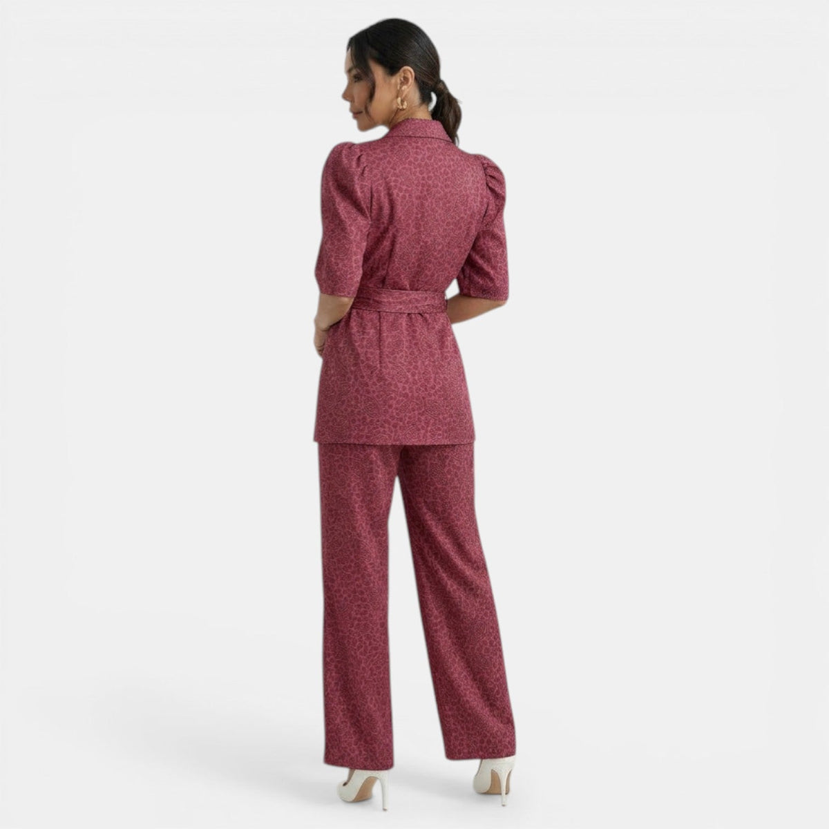 Irene | Conjunto de Blusa Abullonada y Pantalón Recto