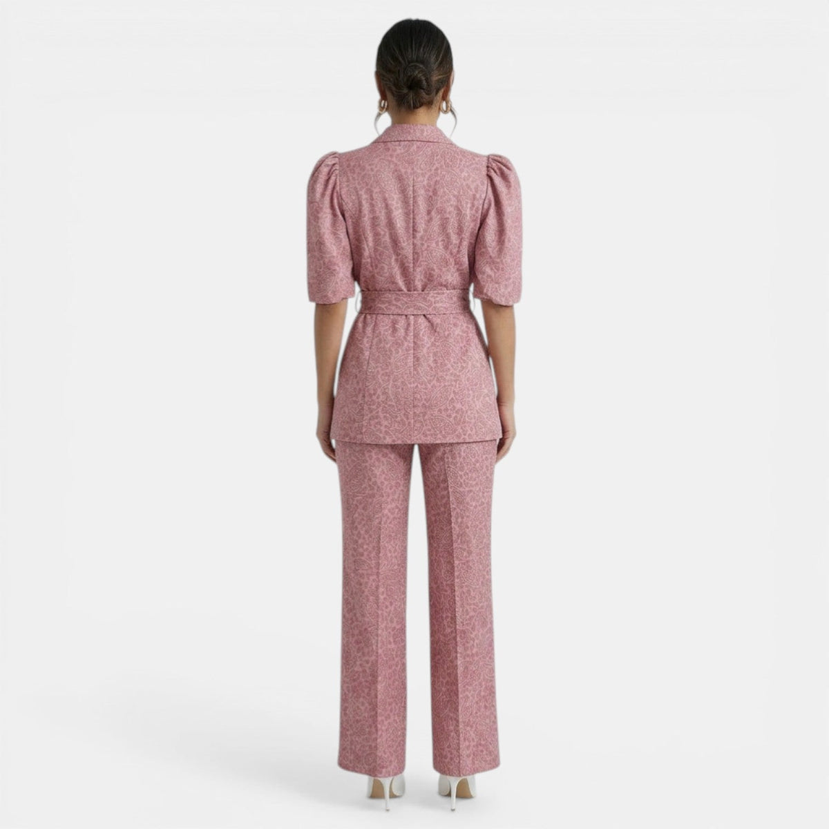 Irene | Conjunto de Blusa Abullonada y Pantalón Recto