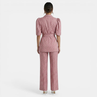 Irene | Conjunto de Blusa Abullonada y Pantalón Recto