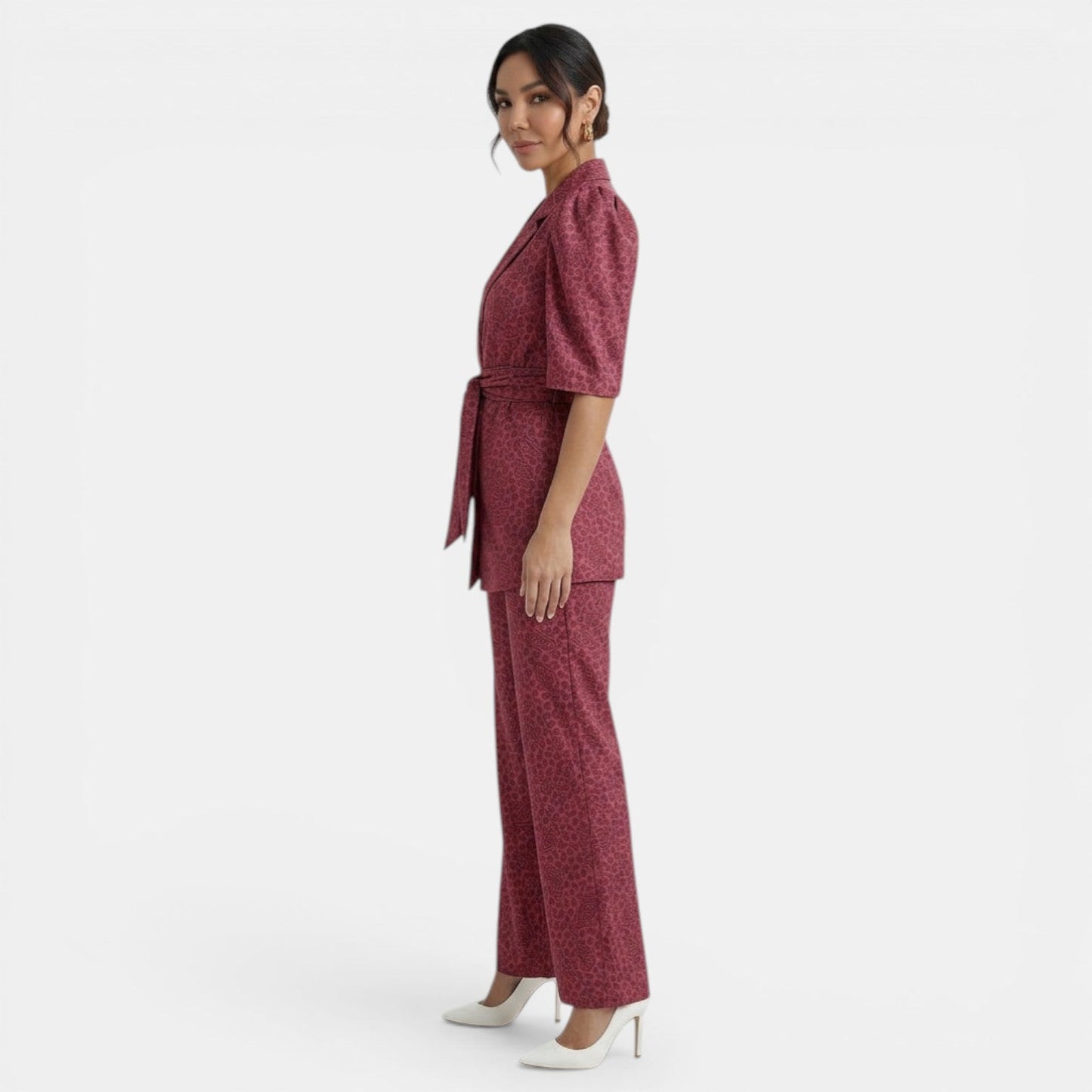 Irene | Conjunto de Blusa Abullonada y Pantalón Recto