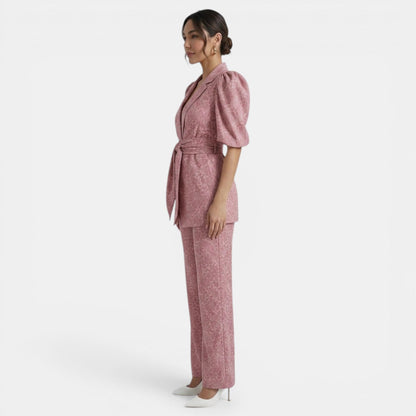 Irene | Conjunto de Blusa Abullonada y Pantalón Recto