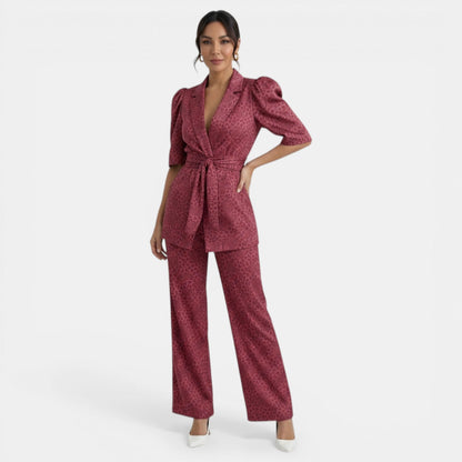 Irene | Conjunto de Blusa Abullonada y Pantalón Recto