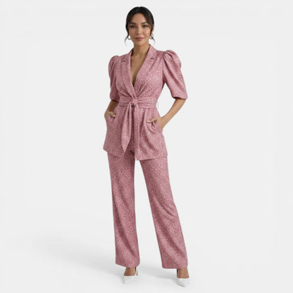 Irene | Conjunto de Blusa Abullonada y Pantalón Recto