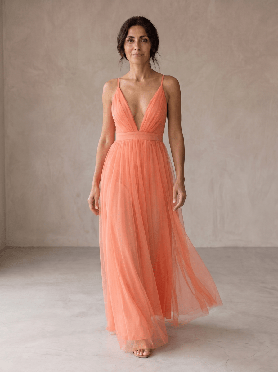 Ginevra | Maxi Vestido Luz Coral - Elena Duval