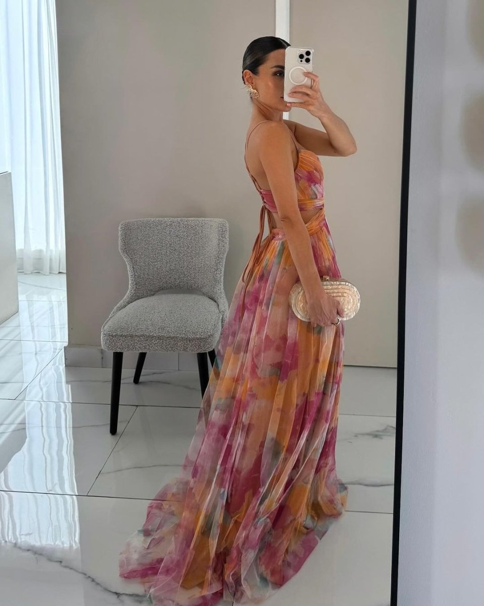 Giselle | Maxi-Vestido Encantador con Estampado Floral - Elena Duval