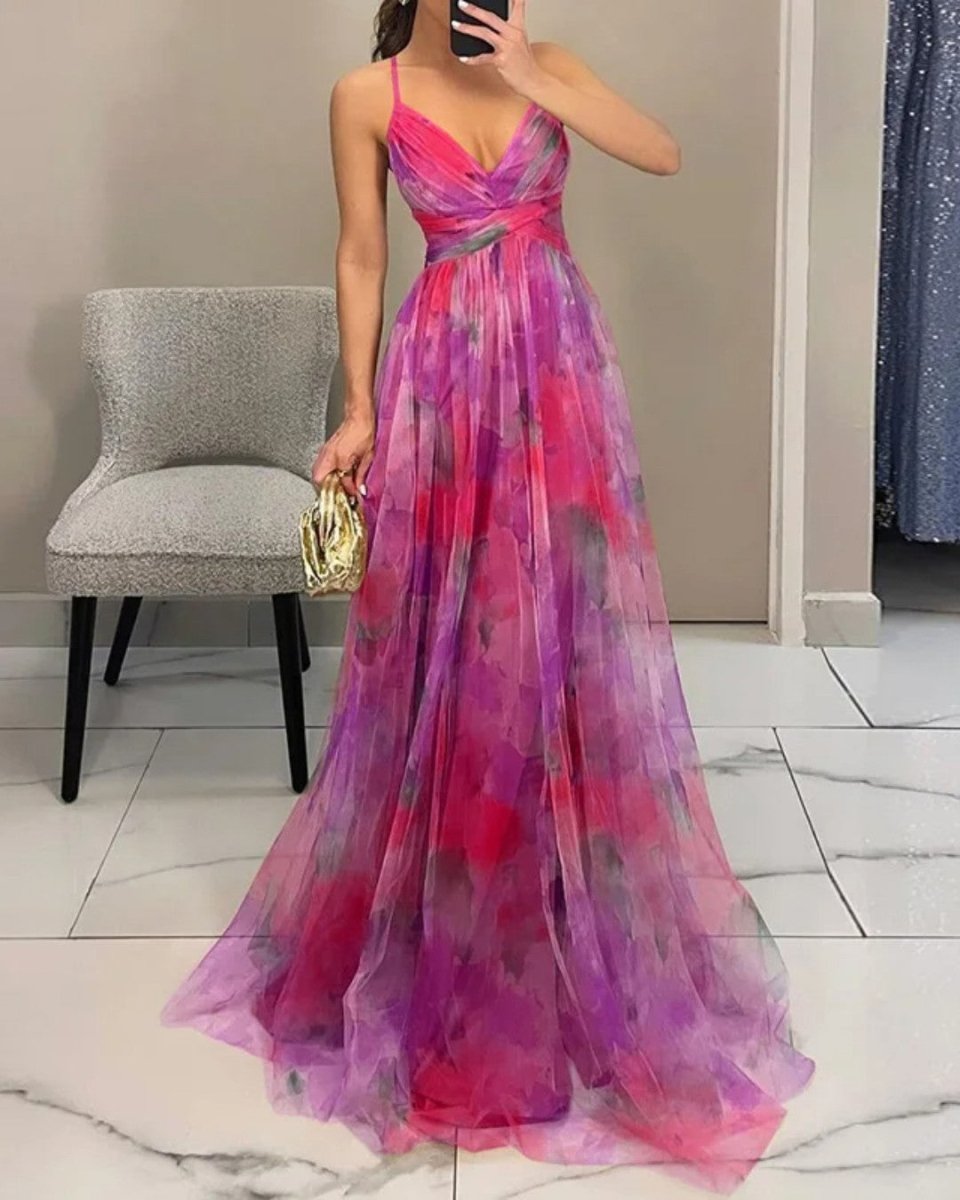 Giselle | Maxi-Vestido Encantador con Estampado Floral - Elena Duval