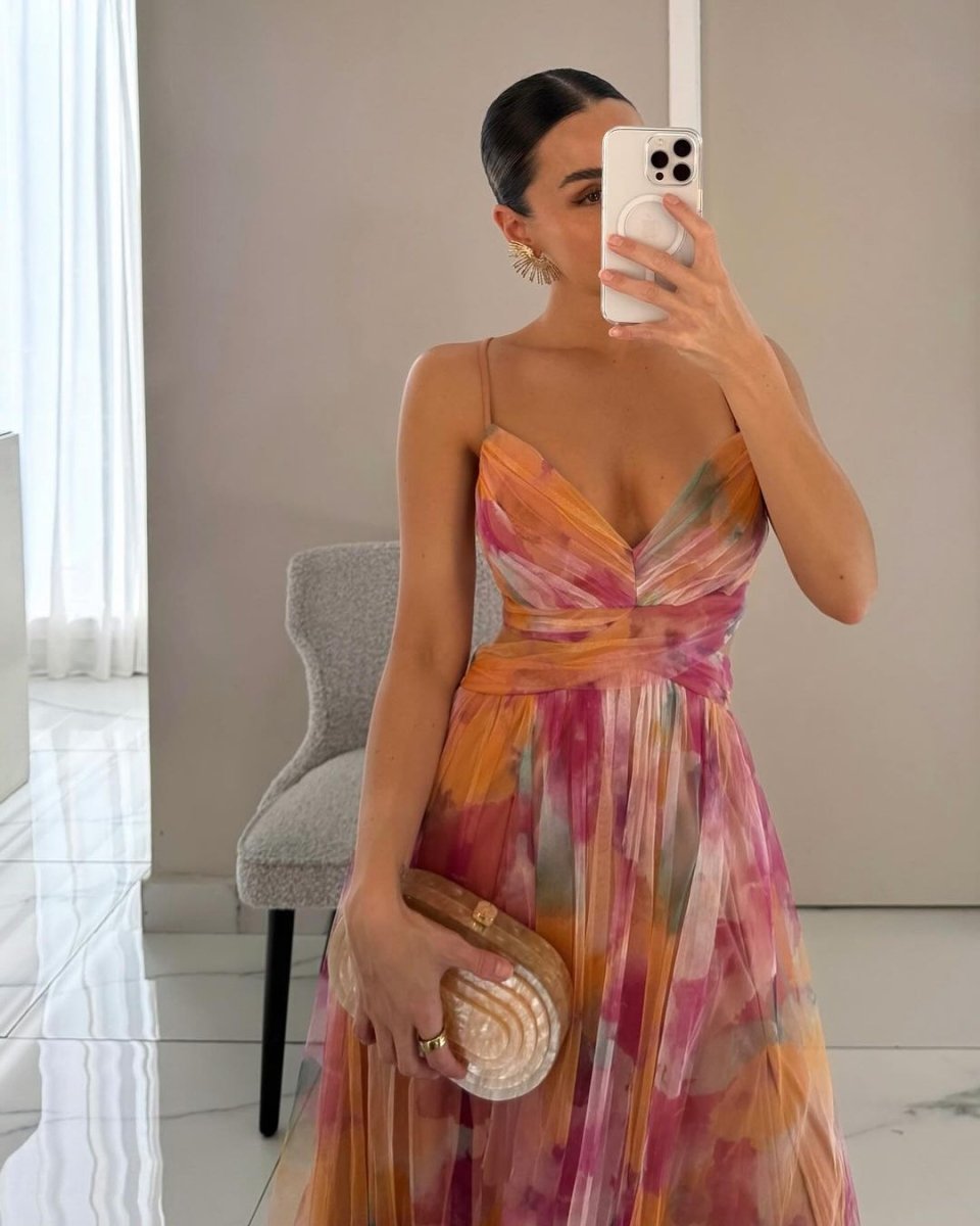 Giselle | Maxi-Vestido Encantador con Estampado Floral - Elena Duval