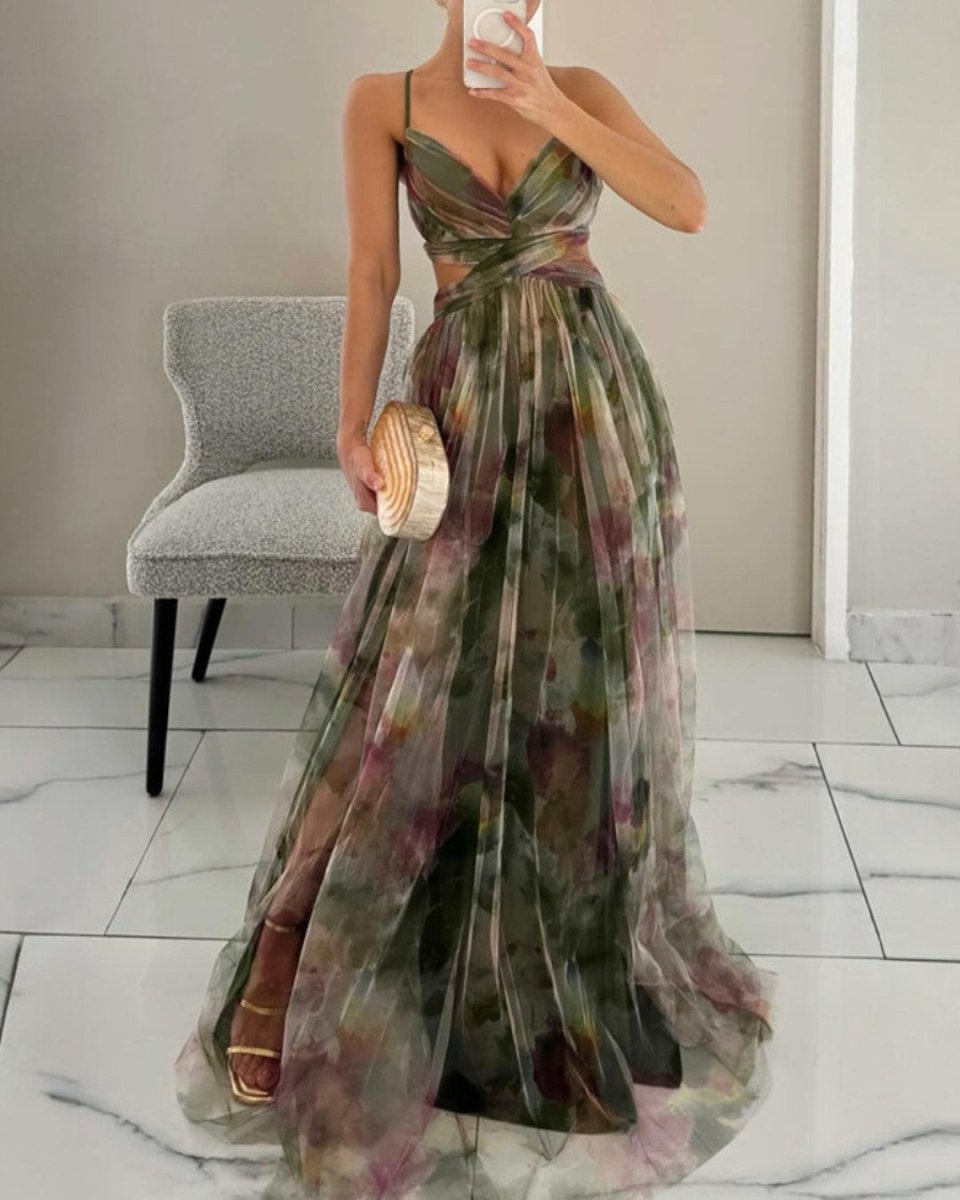 Giselle | Maxi-Vestido Encantador con Estampado Floral - Elena Duval