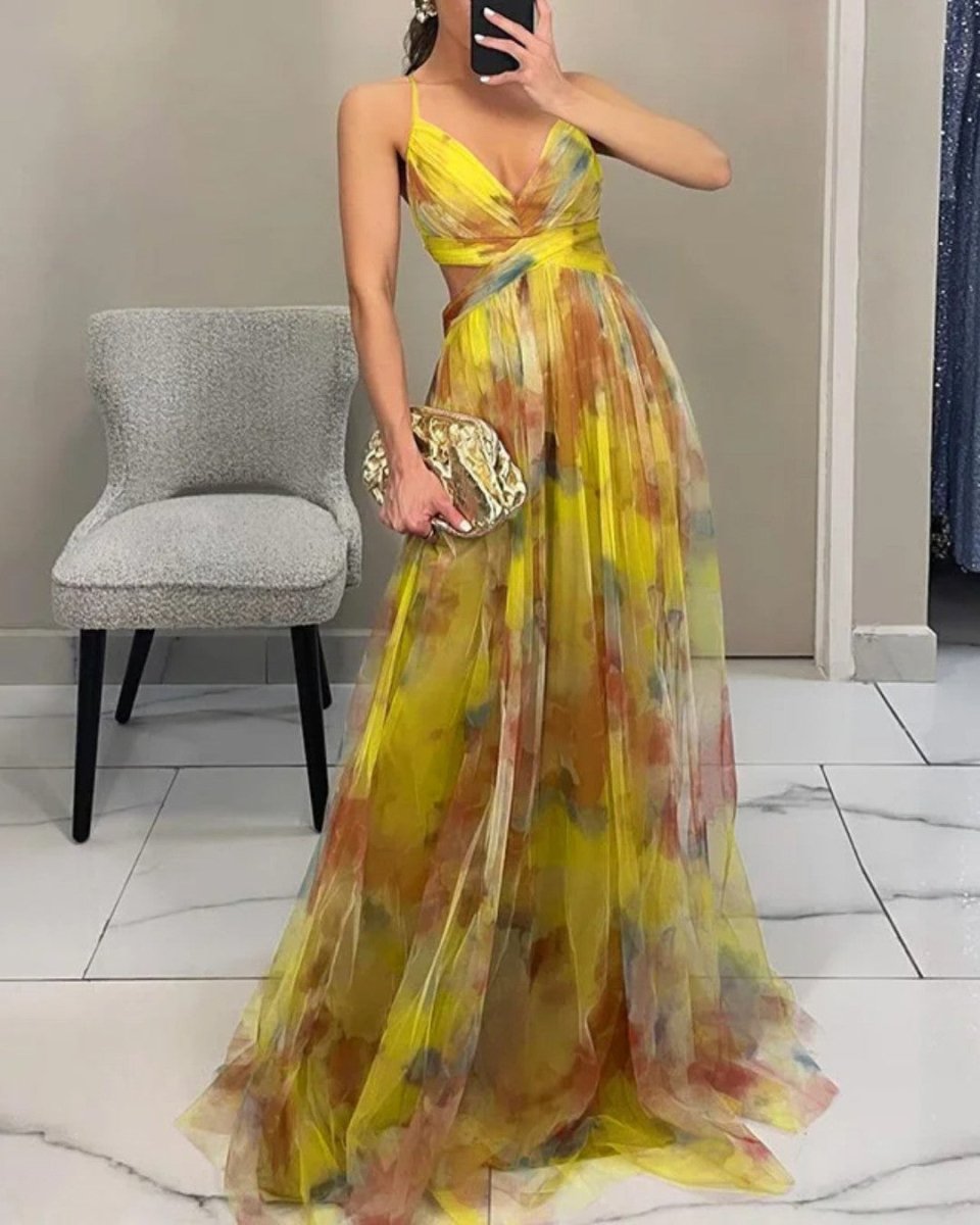 Giselle | Maxi-Vestido Encantador con Estampado Floral - Elena Duval