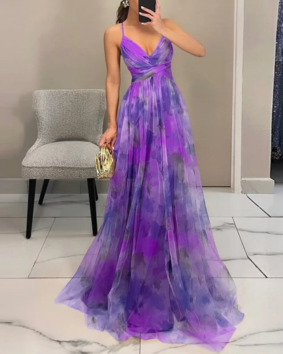 Giselle | Maxi-Vestido Encantador con Estampado Floral - Elena Duval