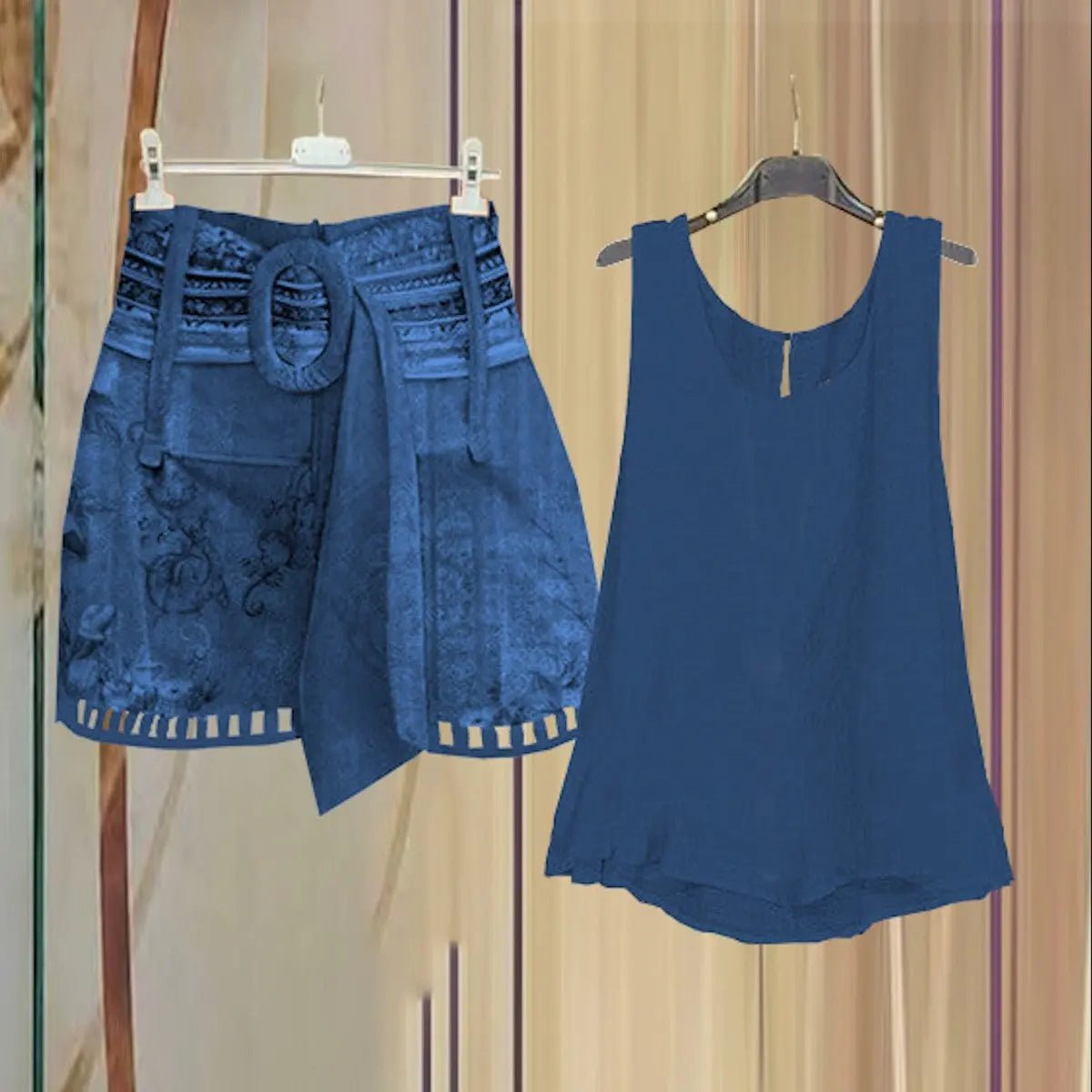 Greta | Conjunto Verde sin Mangas - Elena Duval